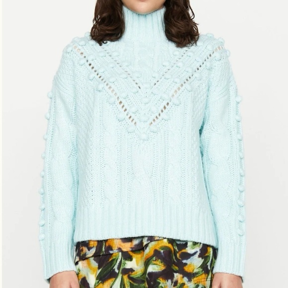 Marie Oliver Blue Cowl Neck Eris Sweater Medium - Picture 2 of 10